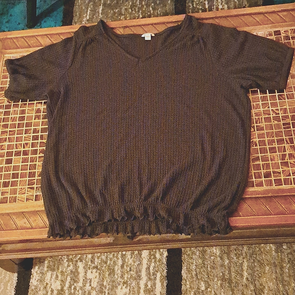 Navy Short Sleeve Top Sonoma Sz L NWOT